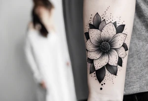 simple flower tattoo idea