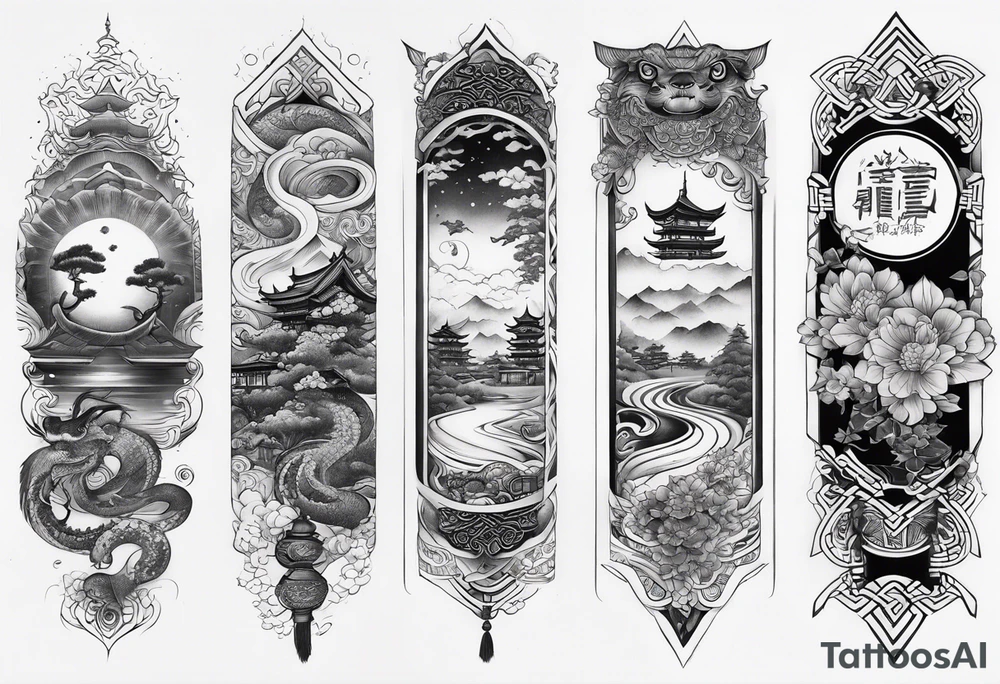 Reincarnation long forearm tattoo tattoo idea
