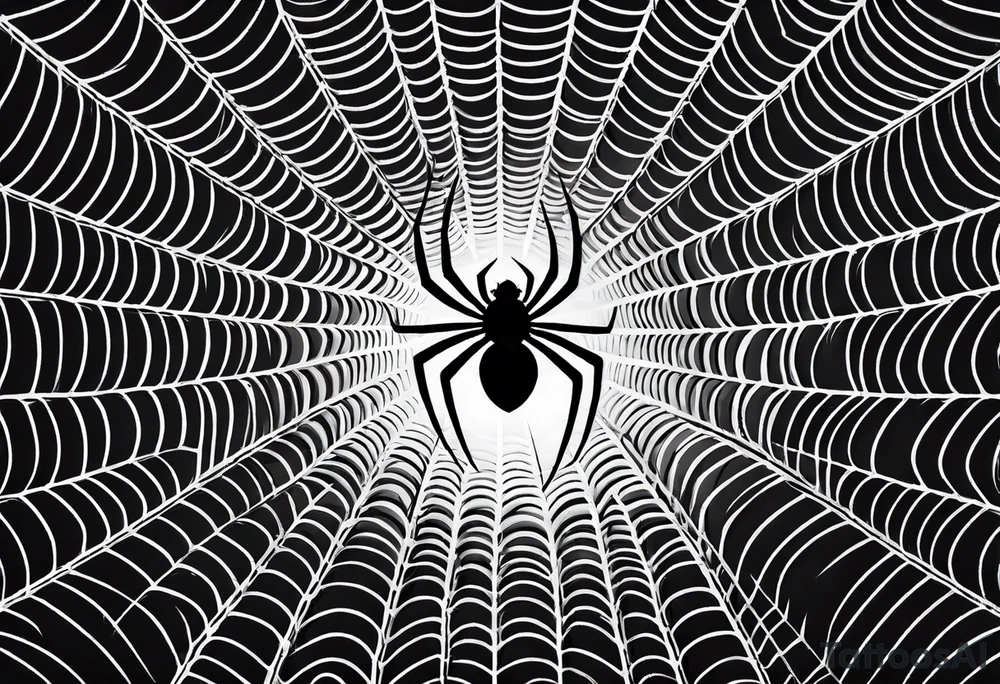 Spider web with black widow on the side tattoo idea