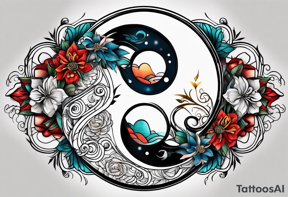 ying yang tattoo idea