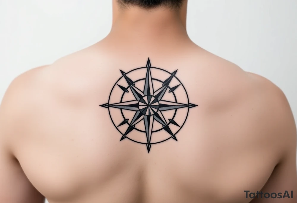 Compass rose tattoo idea