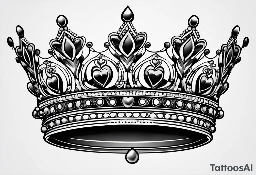 small princess crown tattoo idea