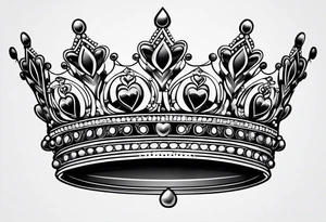 small princess crown tattoo idea