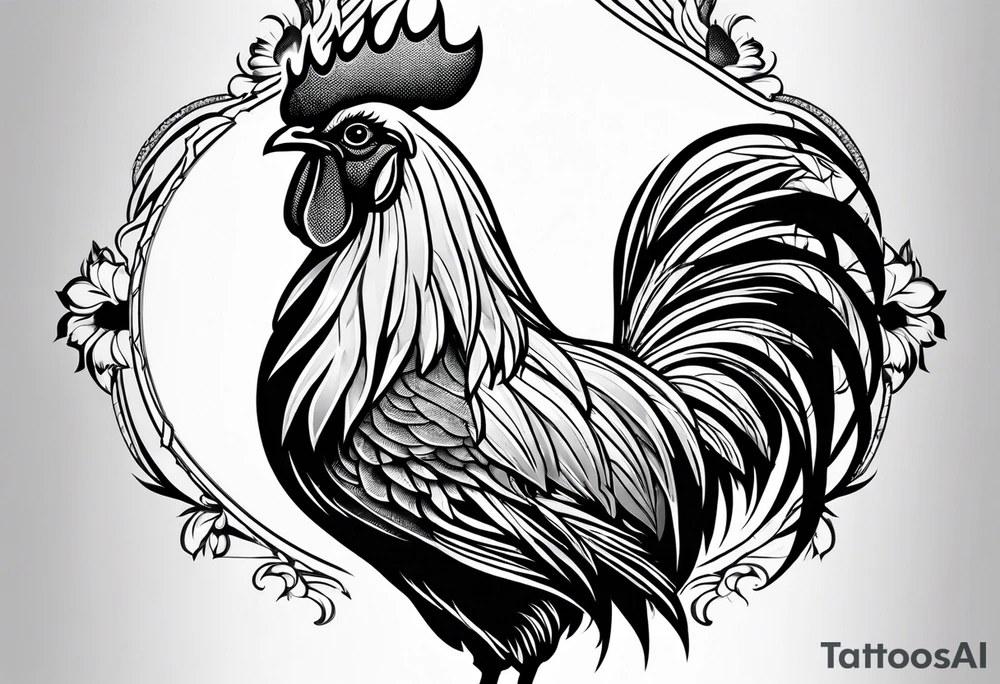 rooster tattoo idea