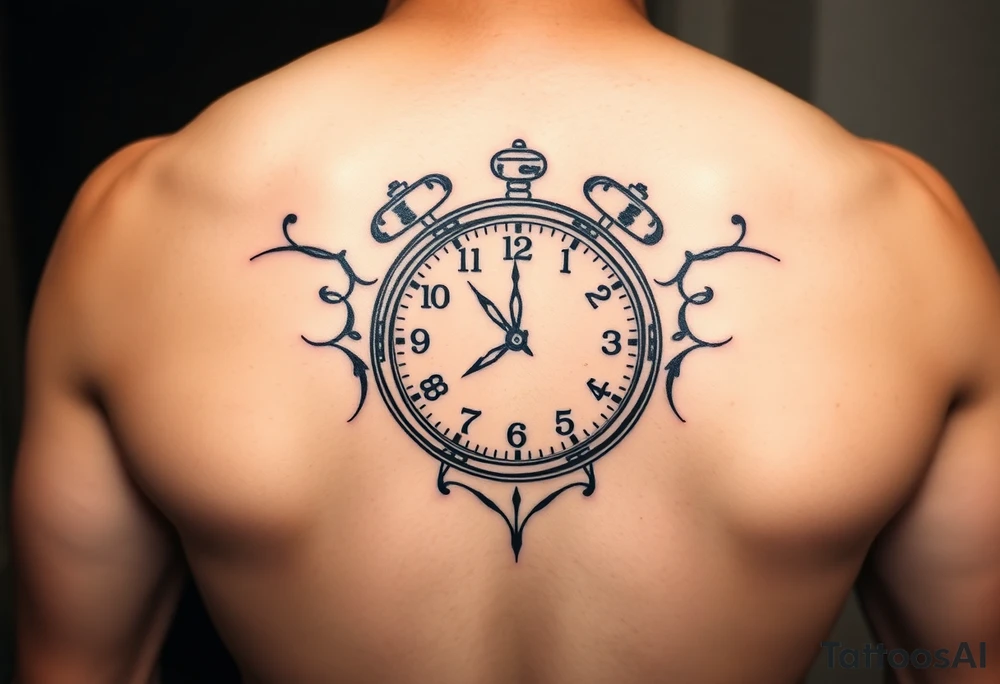 analog Clock set to 03:09 tattoo idea