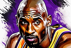 kobe Bryant logo with black mamba tattoo idea