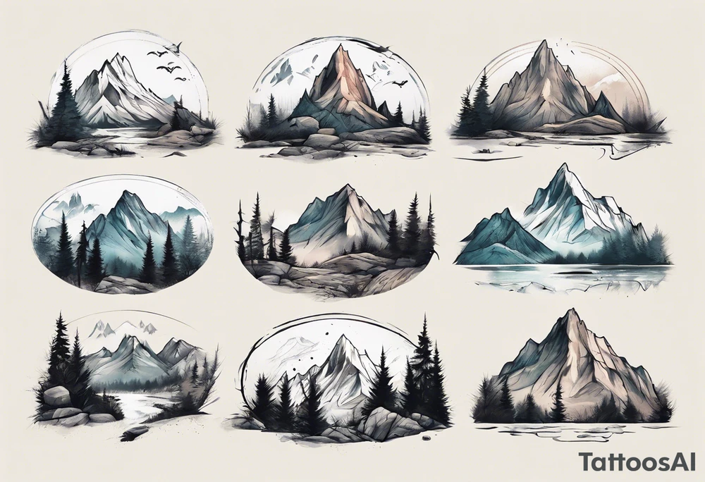 mountain landscape by weta digital tattoo idea