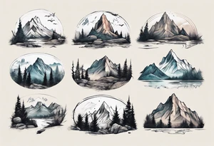 mountain landscape by weta digital tattoo idea