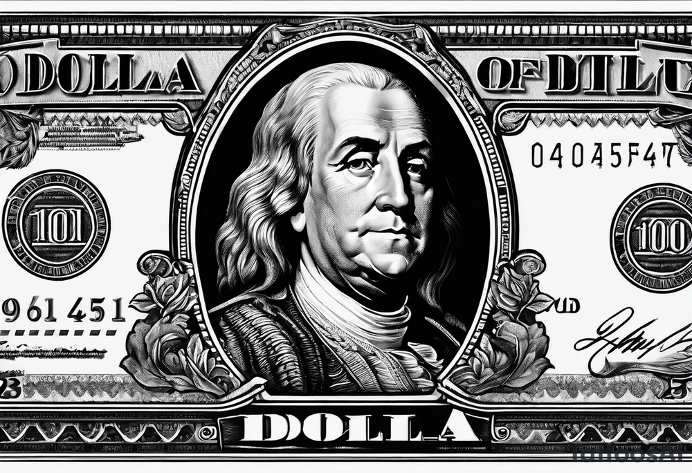 Dollar bill tattoo idea