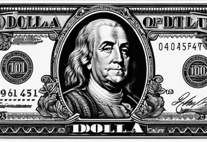 Dollar bill tattoo idea