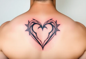 open love heart tattoo idea