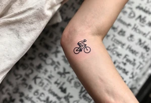 dynamic cyclist tattoo idea