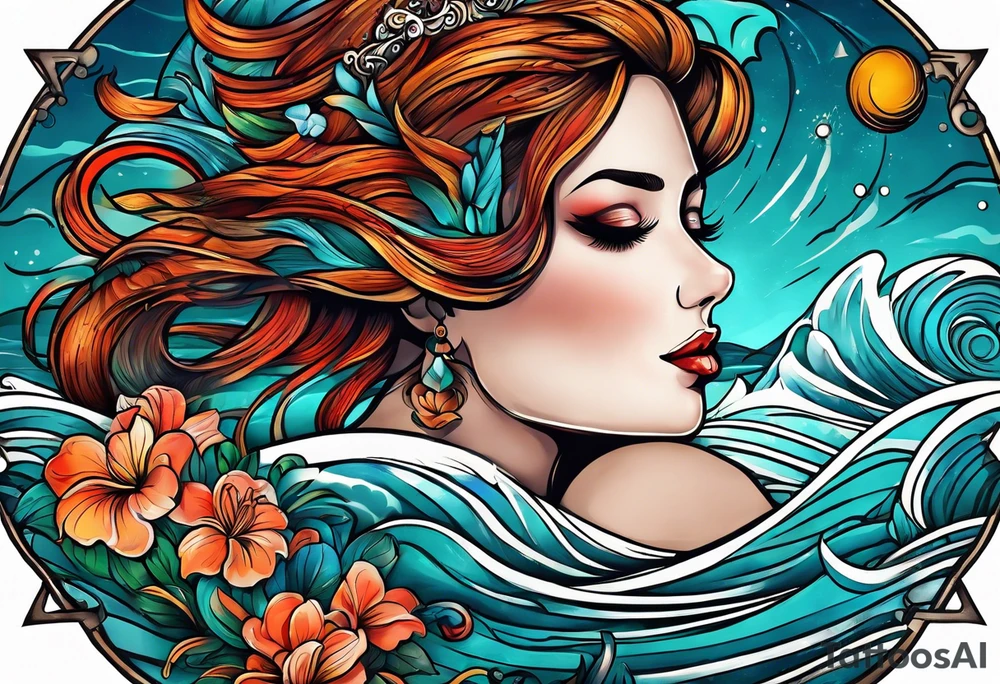 "come what may" written 
in waves tattoo idea