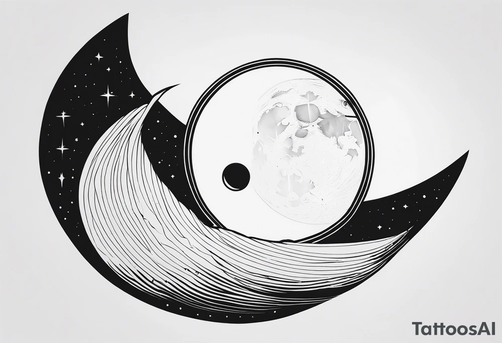 sacred moon tattoo idea