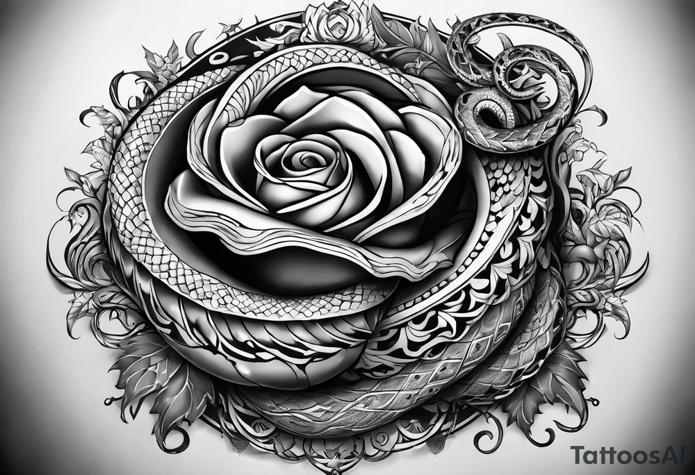 Schlange schlängelt sich das Bein hoch tattoo idea