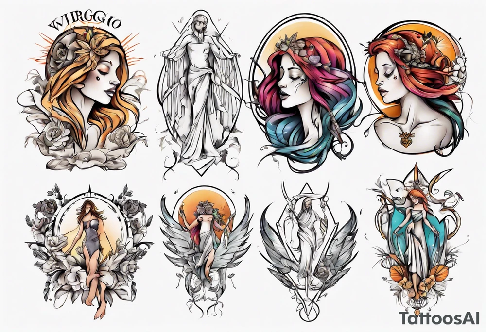 virgo men and women tattoo idea