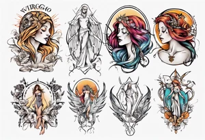 virgo men and women tattoo idea