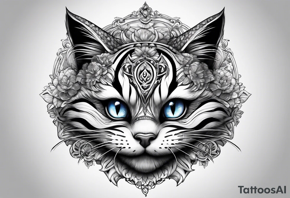 Cheshire cat tattoo idea