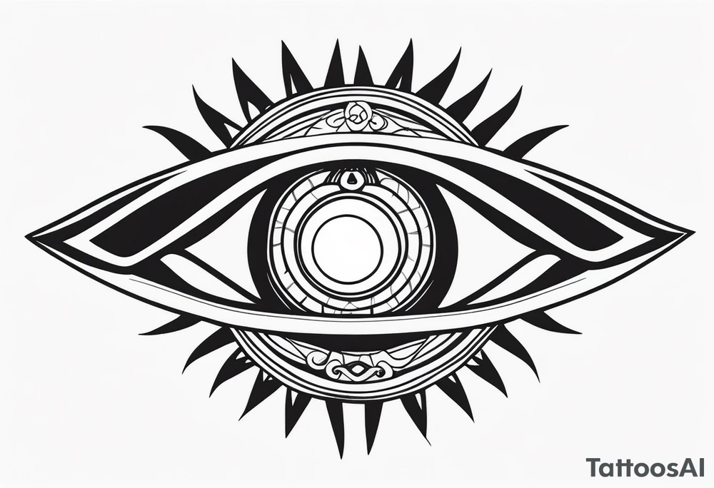 Oeil de ra soleil tattoo idea