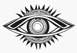 Oeil de ra soleil tattoo idea