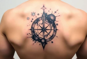 Astronomy surrounded by the galaxy tattoo idea