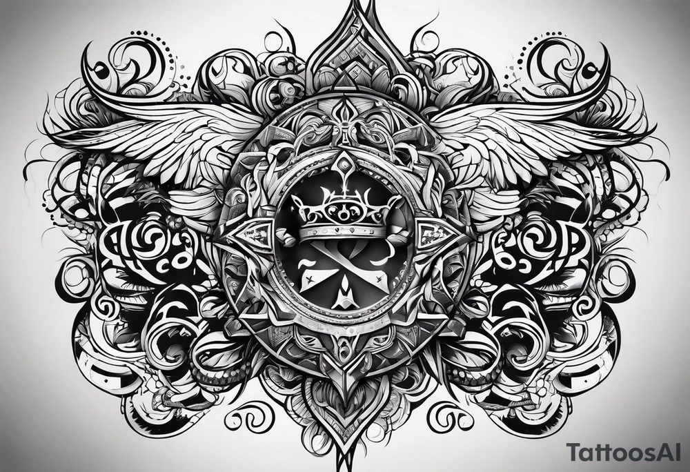 Lettering gods child tattoo idea
