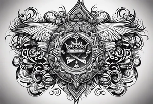 Lettering gods child tattoo idea