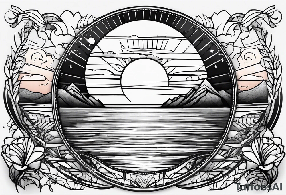 sunset. simple. tattoo idea