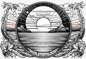 sunset. simple. tattoo idea
