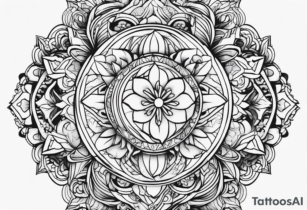 Line art tattoo idea