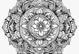 Line art tattoo idea