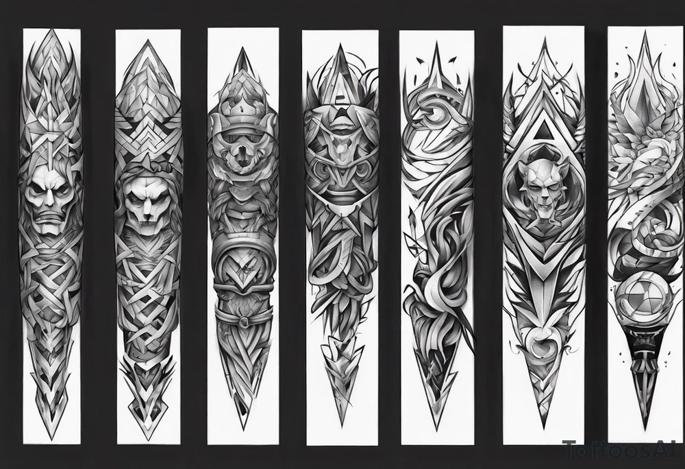 full arm. Very masculine tattoo idea