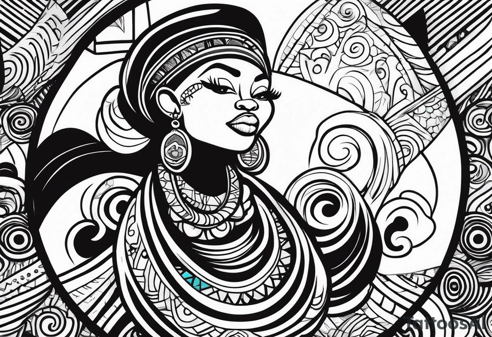 african, cultural tattoo idea