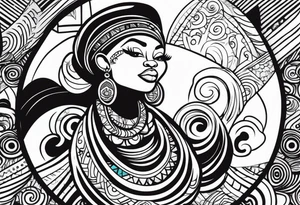 african, cultural tattoo idea