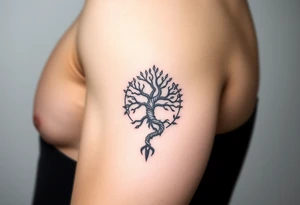 oroboros and tree of life tattoo idea
