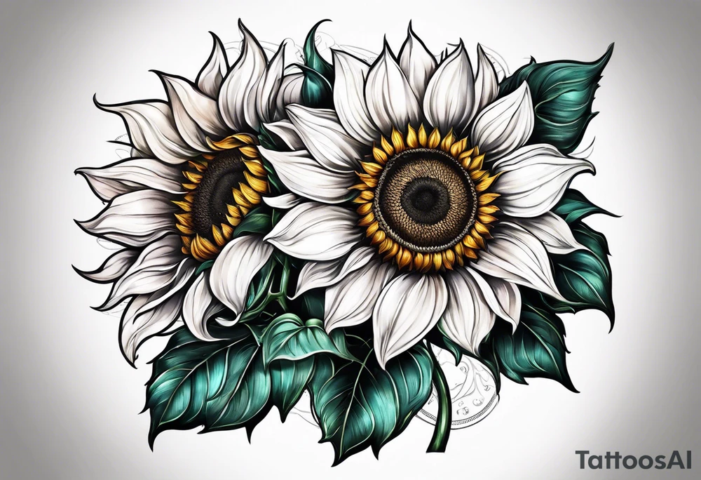 a sunflower tattoo idea