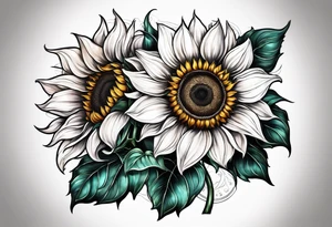 a sunflower tattoo idea