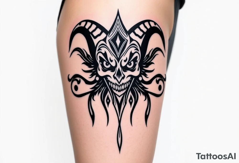 Candy new age joker dripping tattoo idea