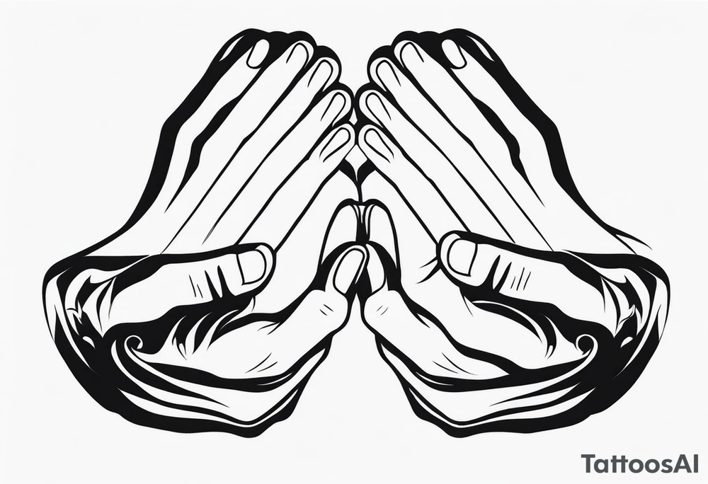 three hands holding tattoo idea