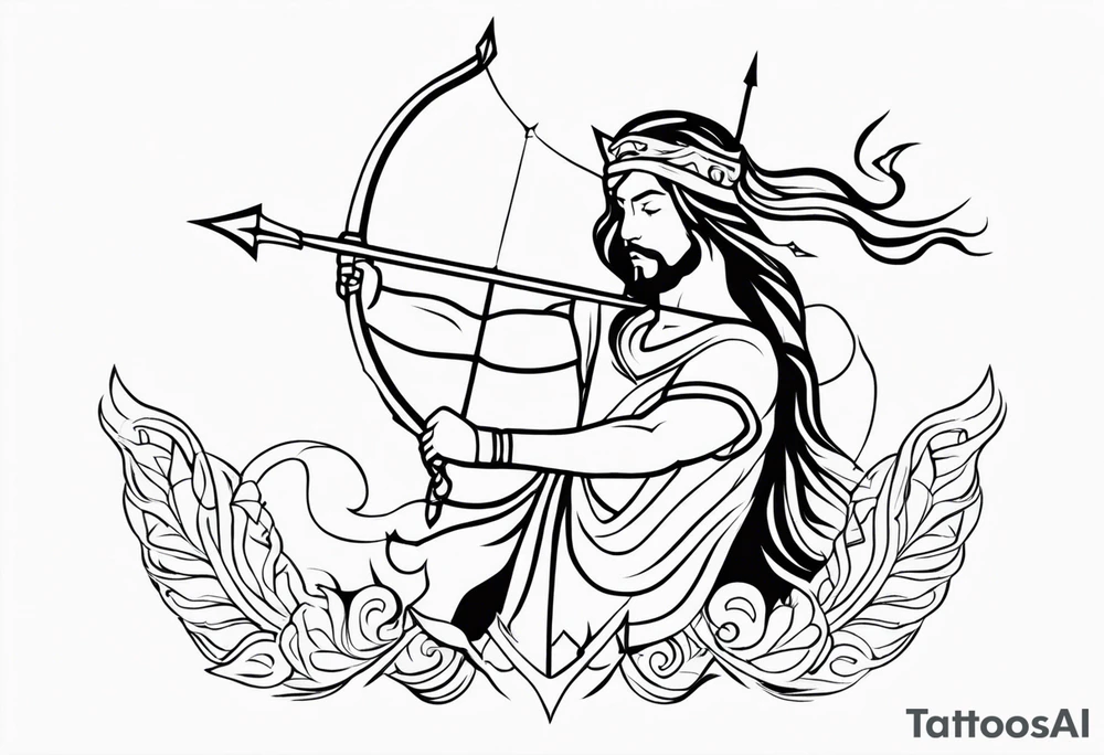 sagittarius, faith, strong, warrior, god, jesus, christ tattoo idea