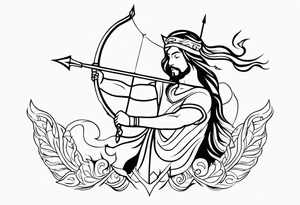 sagittarius, faith, strong, warrior, god, jesus, christ tattoo idea