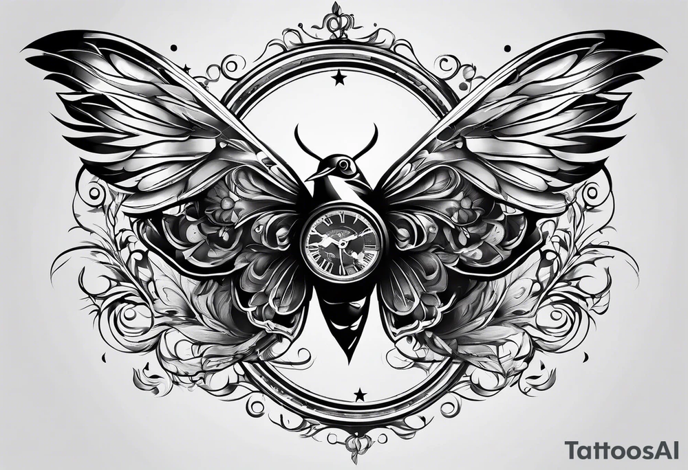 time flying tattoo idea