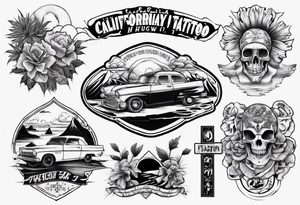 california and highway 1 tattoo idea