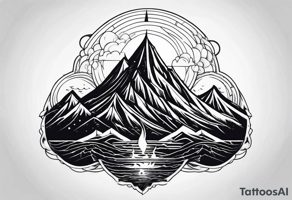 Volcan feu lave tattoo idea
