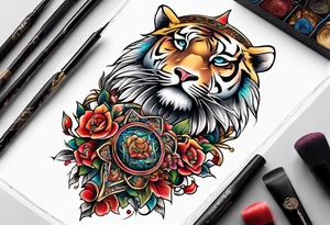 full body tattoo on the back from top to bottom on paper tattoo idea