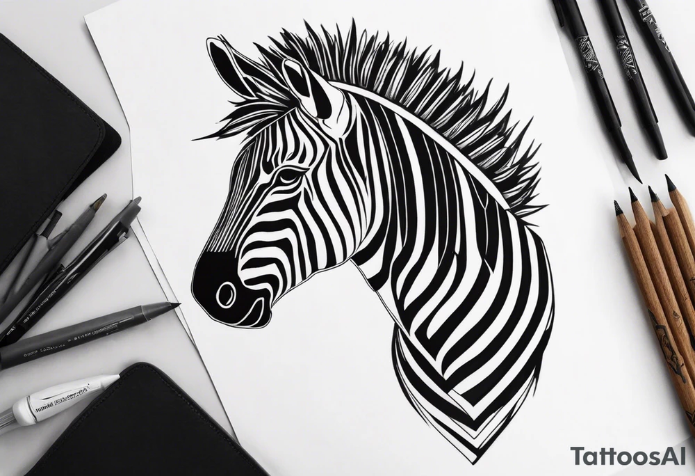 ZEBRA HEAD tattoo idea