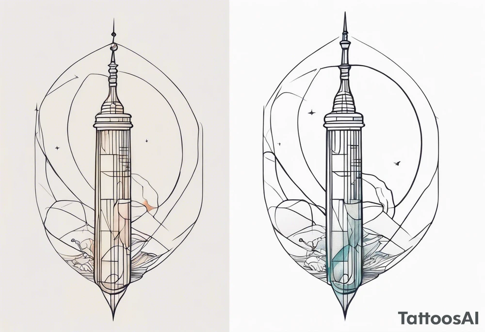 Line Vertical tattoo idea