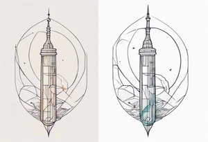 Line Vertical tattoo idea
