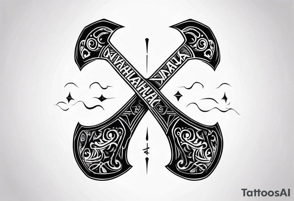 Valhalla axe tattoo idea