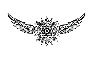 spiritual feathers ornamental mandala indian shaman rune tattoo idea